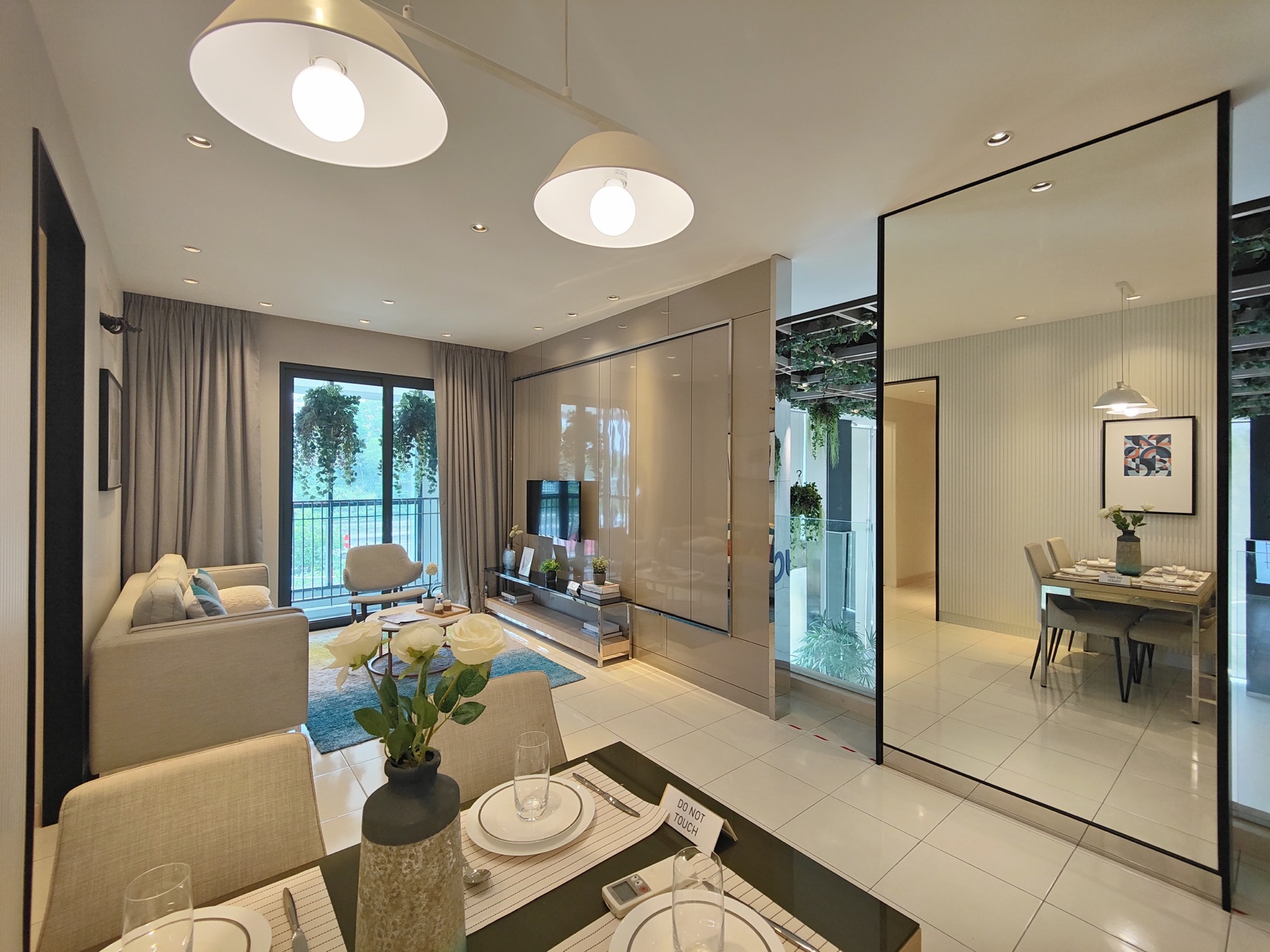 Furnished Aster Hill actual-unit living and dining reference